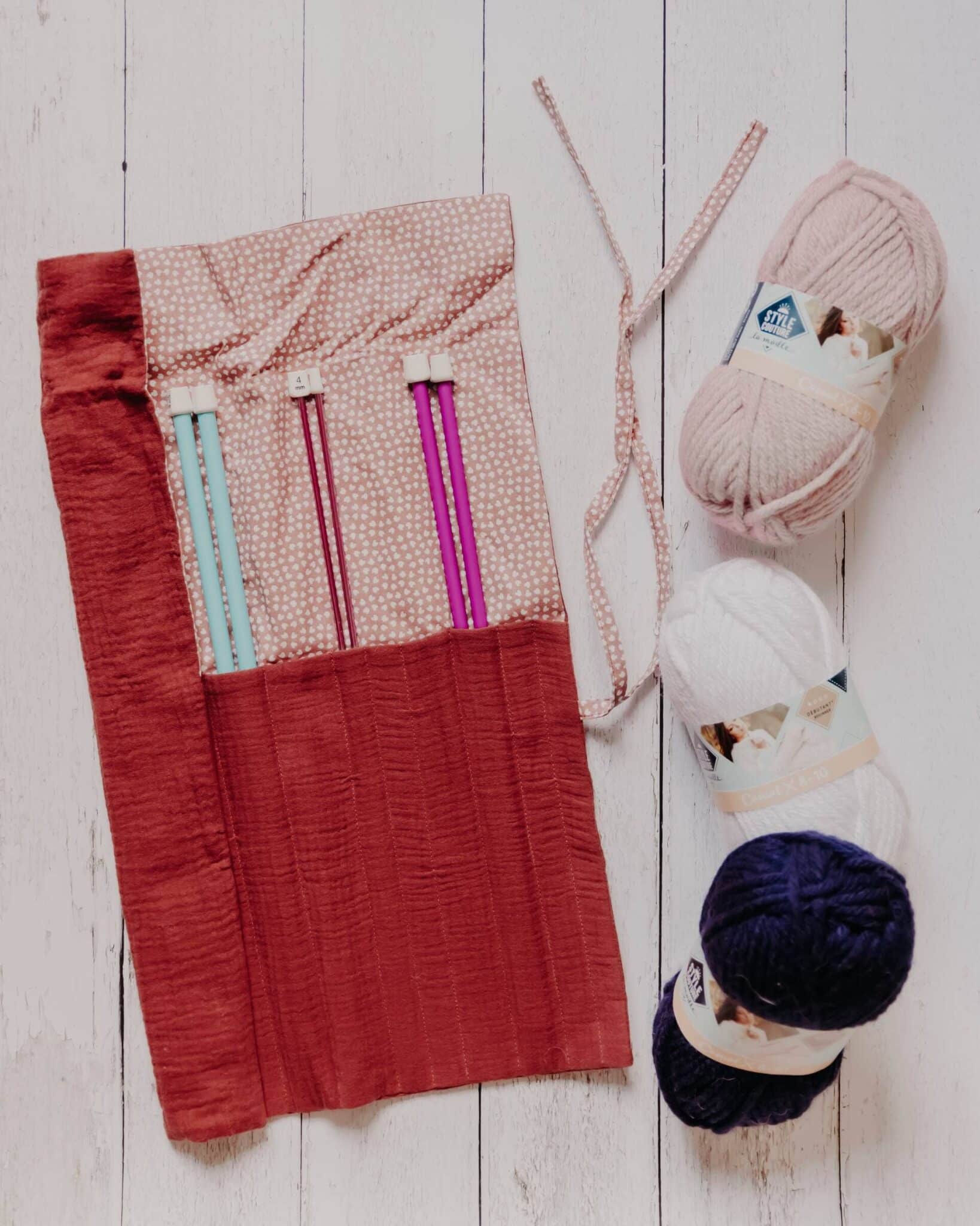 Tuto pour réaliser pochette pour aiguilles à tricoter
